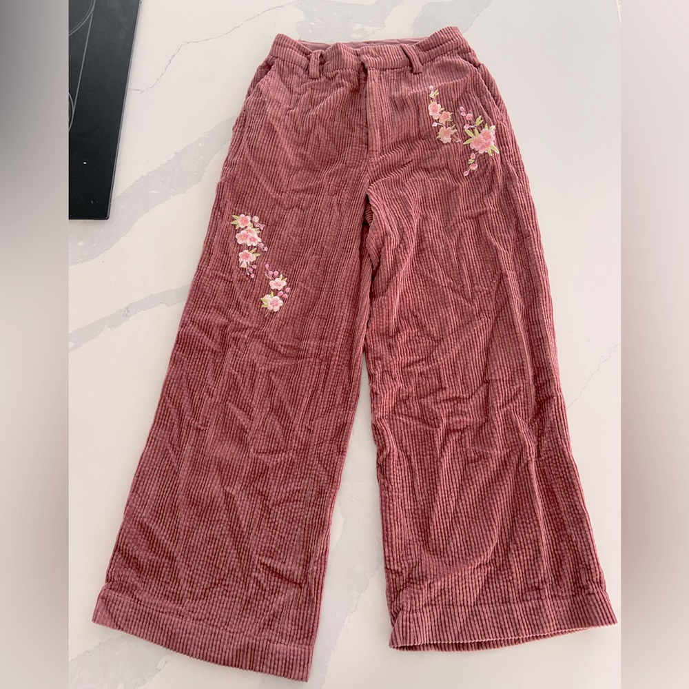 Frank and Oak corduroy, wide, leg pants